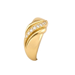 Bague Jonc en or jaune  et diamant