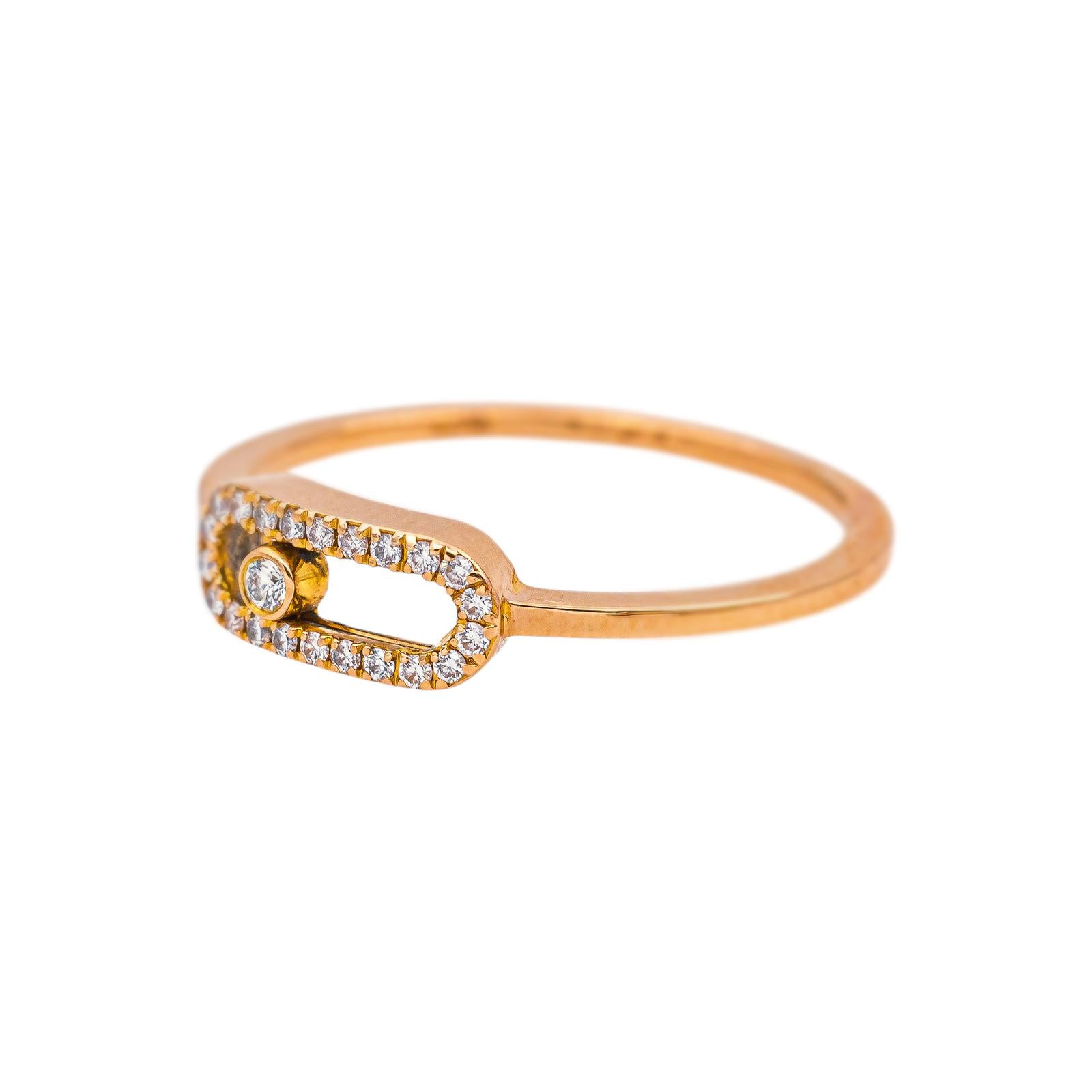 Messika Bague Move Uno Or rose Diamant