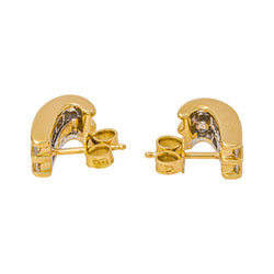 Boucles d'oreilles en or blanc, or jaune et diamants