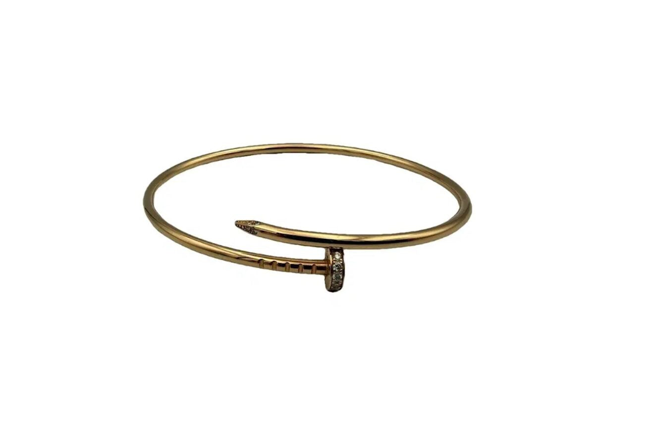 Bracelet Jonc CARTIER "Juste un clou" PM en or rose et diamants
