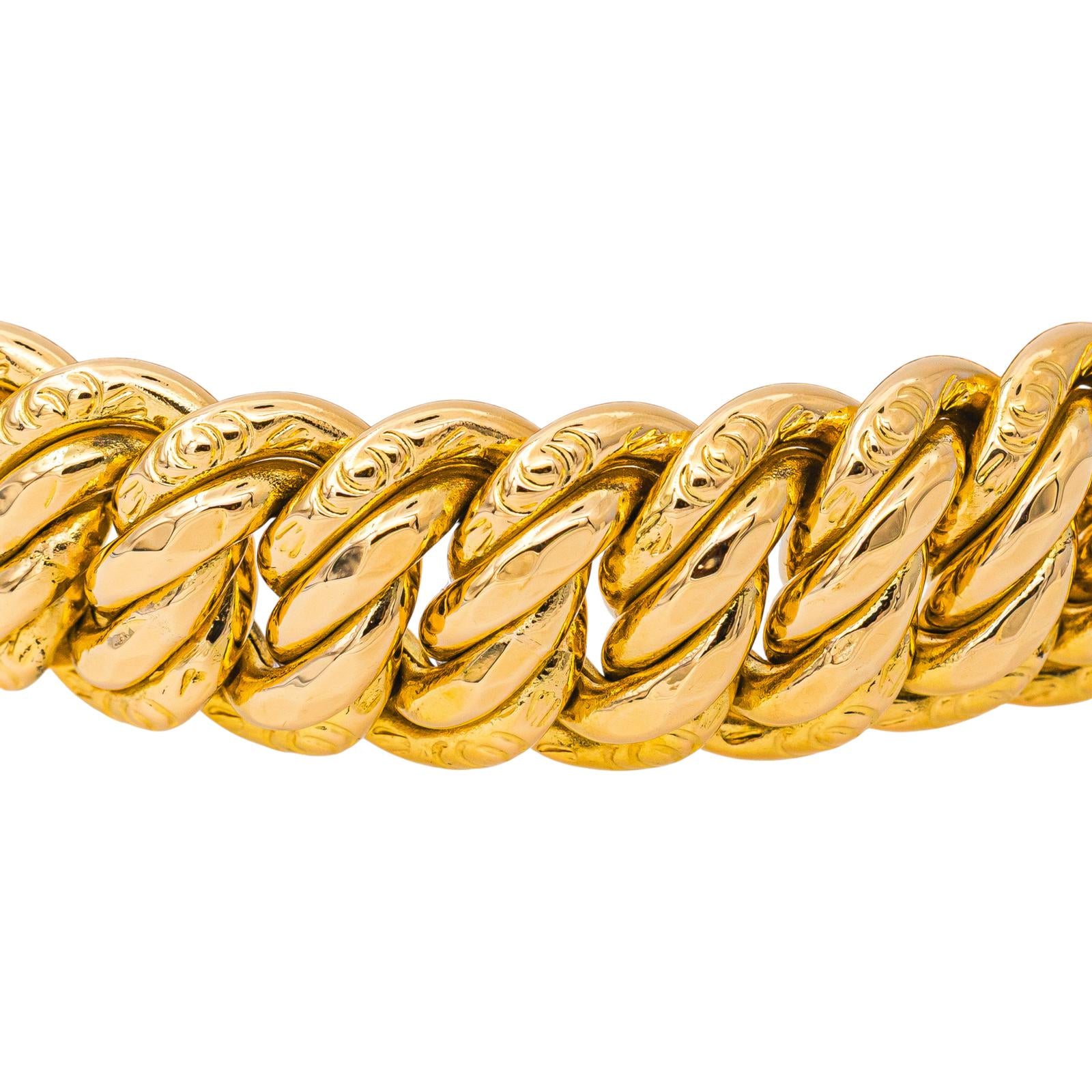 Bracelet maille Américaine Or jaune