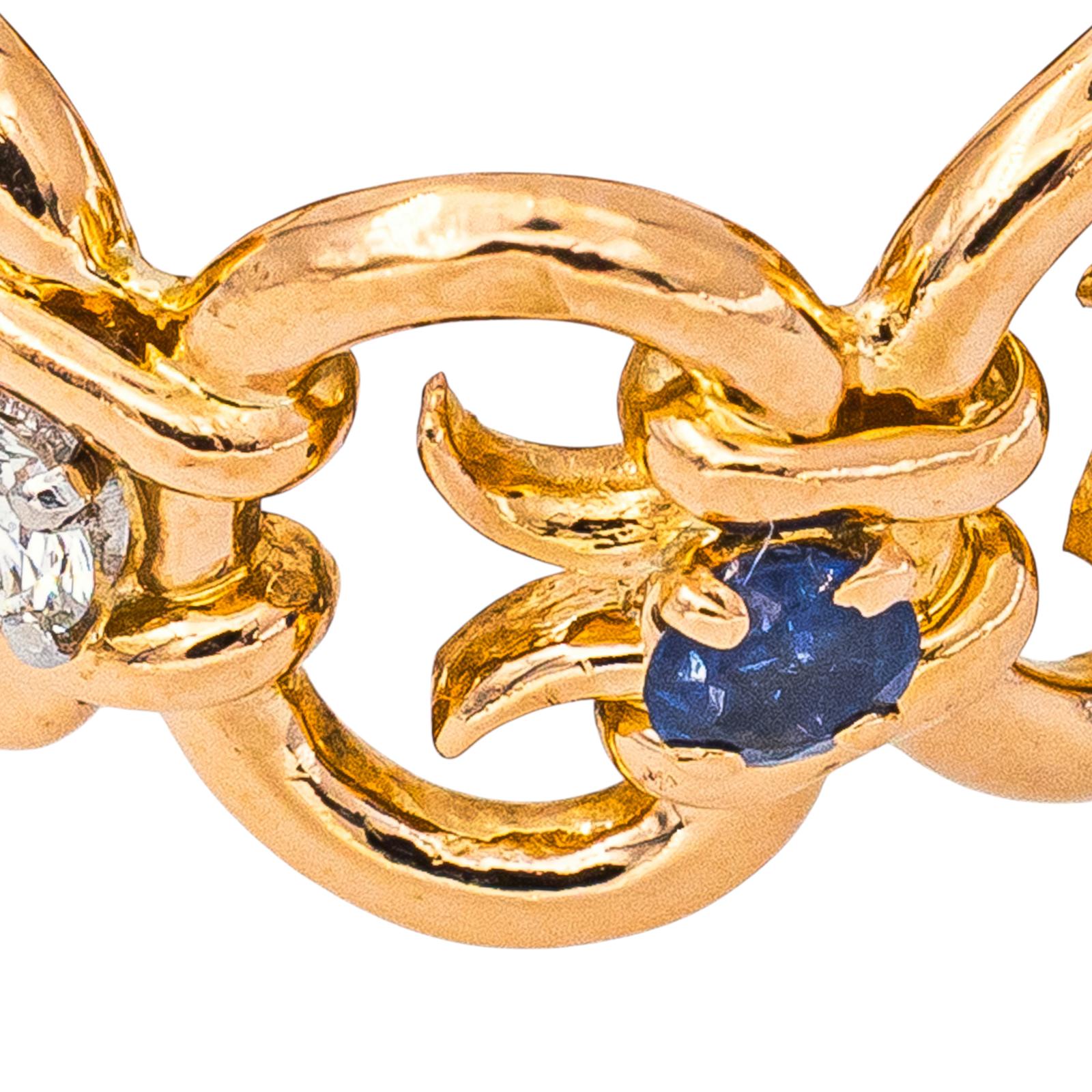 Bague Bandeau Or rose Diamant
