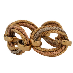 Bracelet Maille CARLO WEINGRILL en or blanc, or jaune et or rose