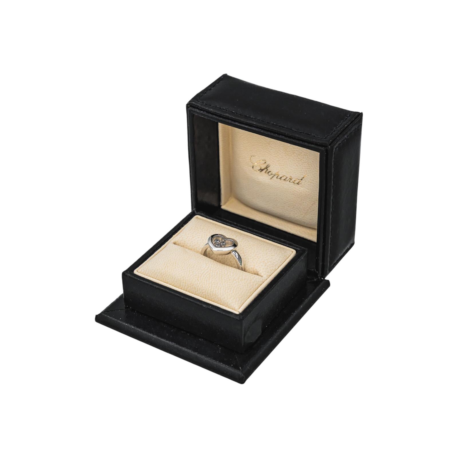 Chopard Bague Happy Diamond Or blanc Diamant