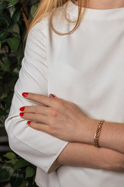 Bracelet Maille Tank Or rose