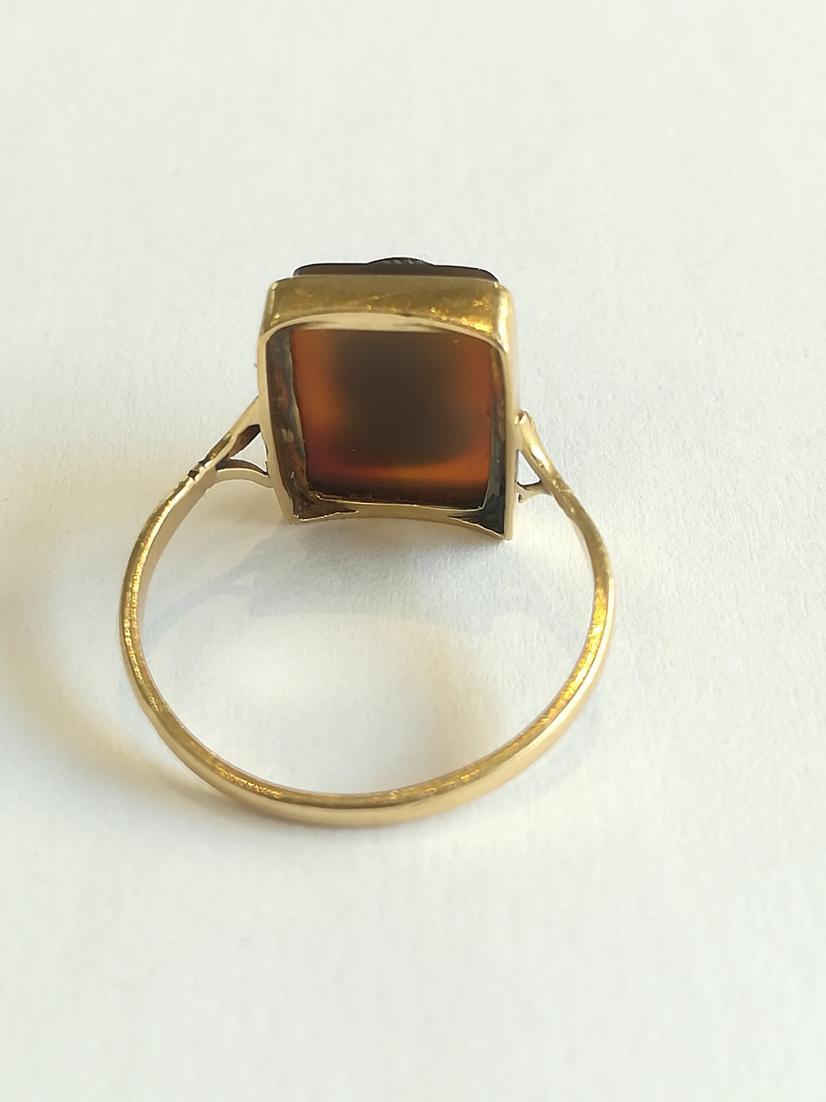 Bague Ancienne Camée Agate Guerrier Grec