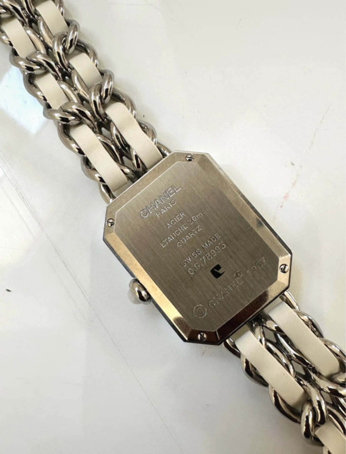 Montre Chanel Première en acier et cuir XXL