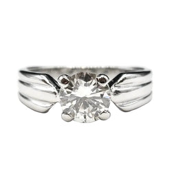 Bague Solitaire en or blanc et diamant