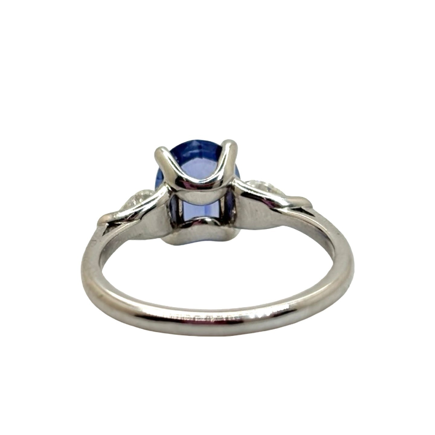 Bague Trilogie en or blanc, saphir et diamants