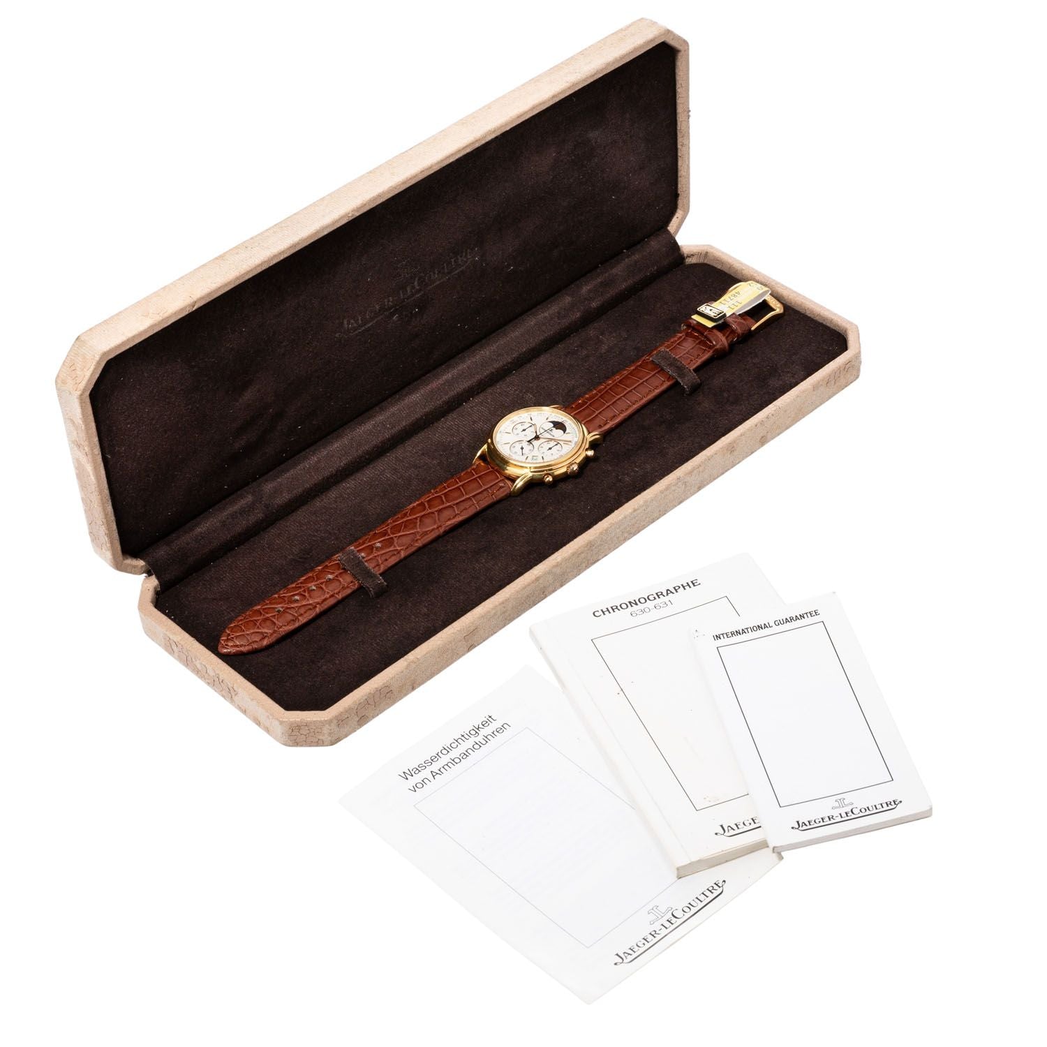 Montre  JAEGER-LECOULTRE "Odysseus" en or jaune, or rose et cuir