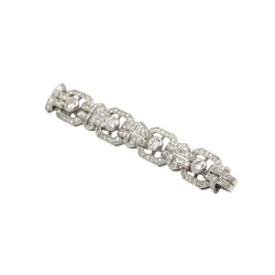 Broche Barette en or blanc, platine et diamants