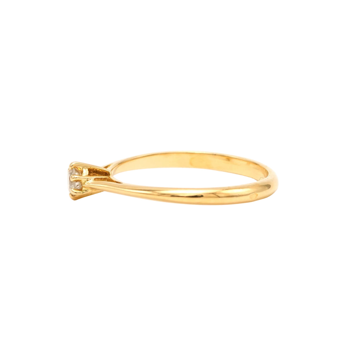 Bague Solitaire en or jaune et diamant