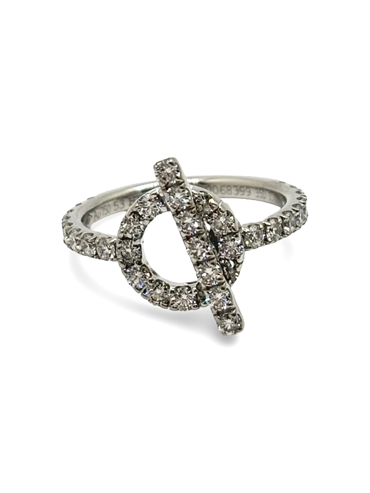Bague Pavée HERMÈS Finesse en or blanc et diamants