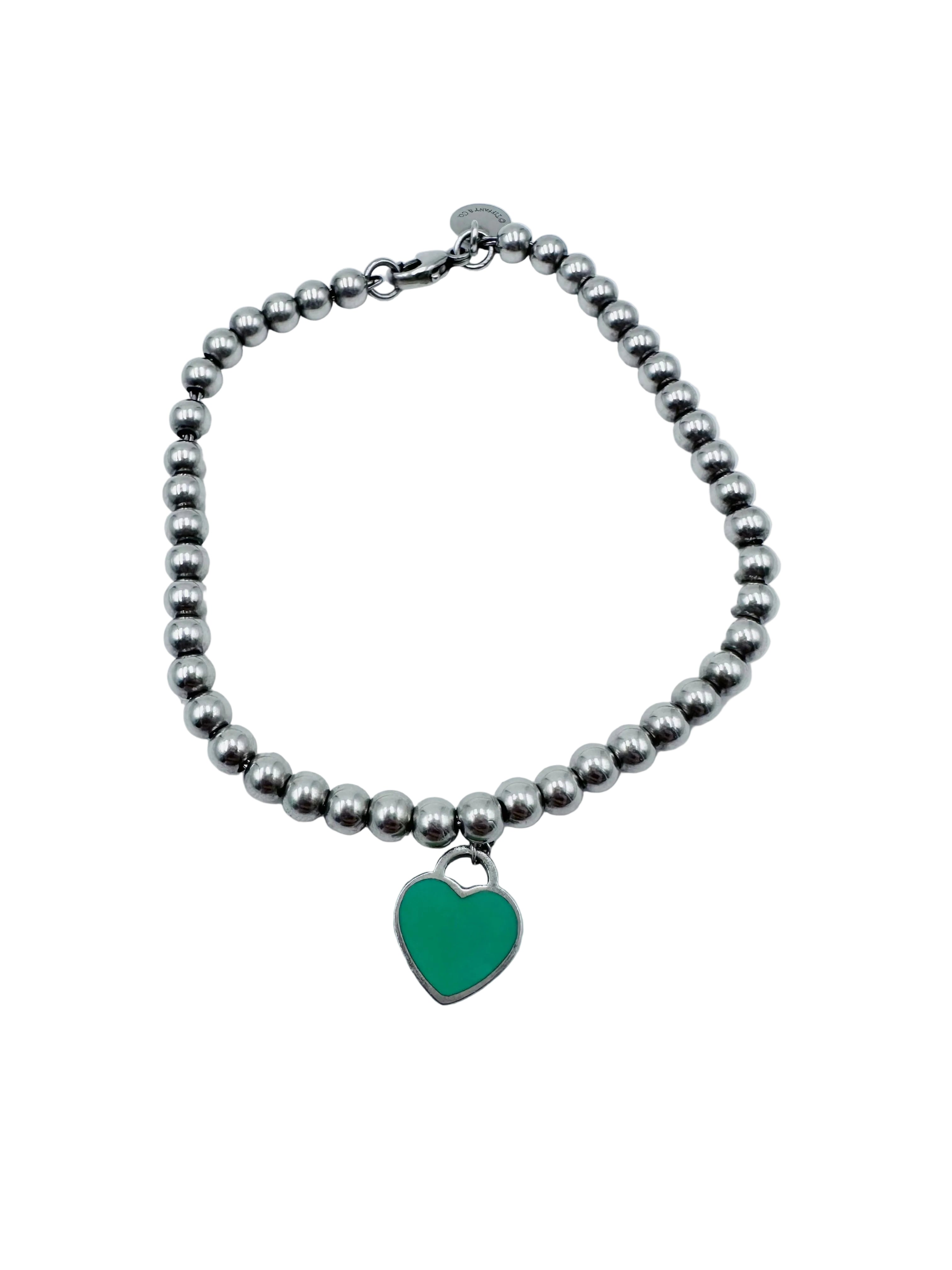 Bracelet Perles TIFFANY & CO. "Return to Tiffany" en argent et émail
