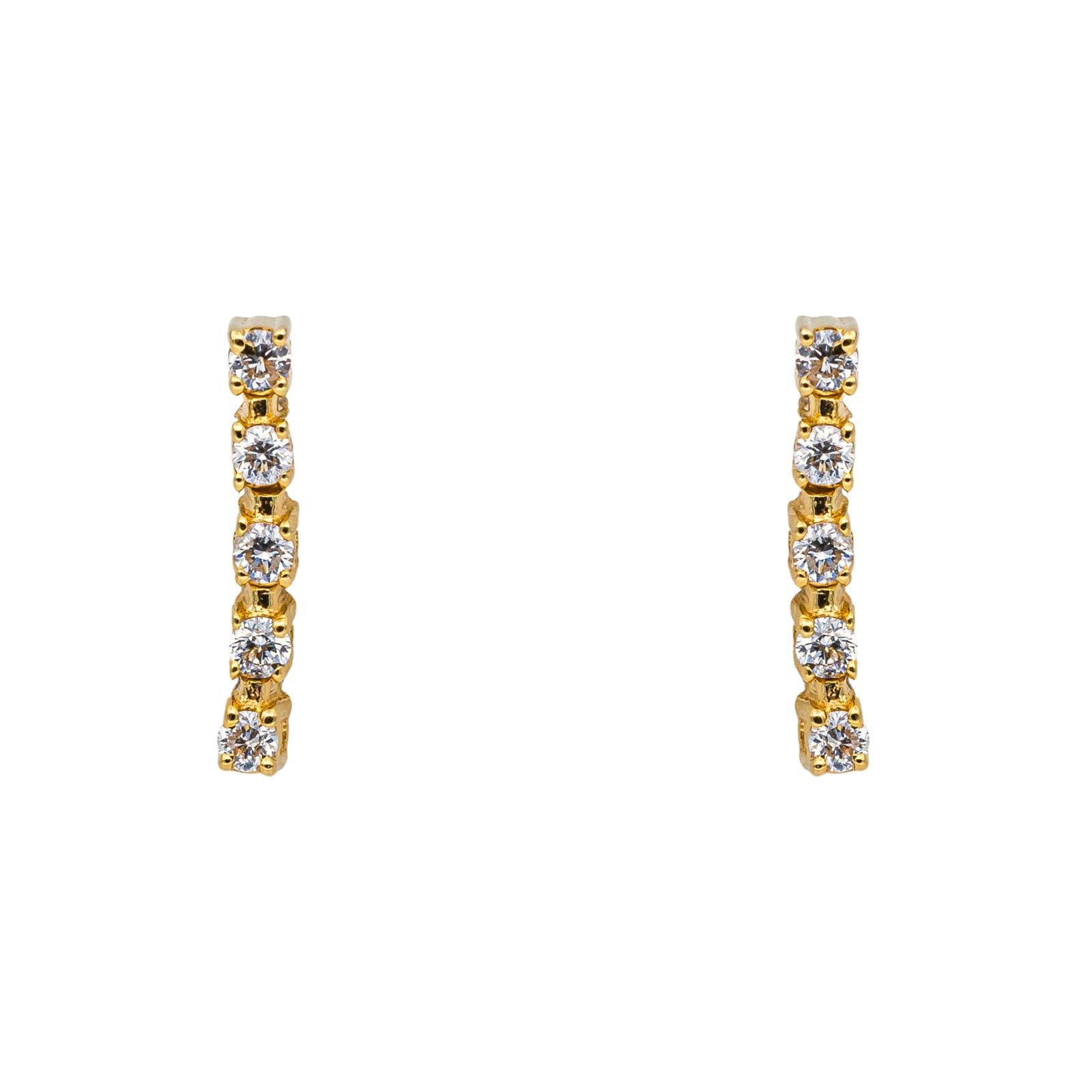 Boucles d'oreilles Puces Or jaune Diamant