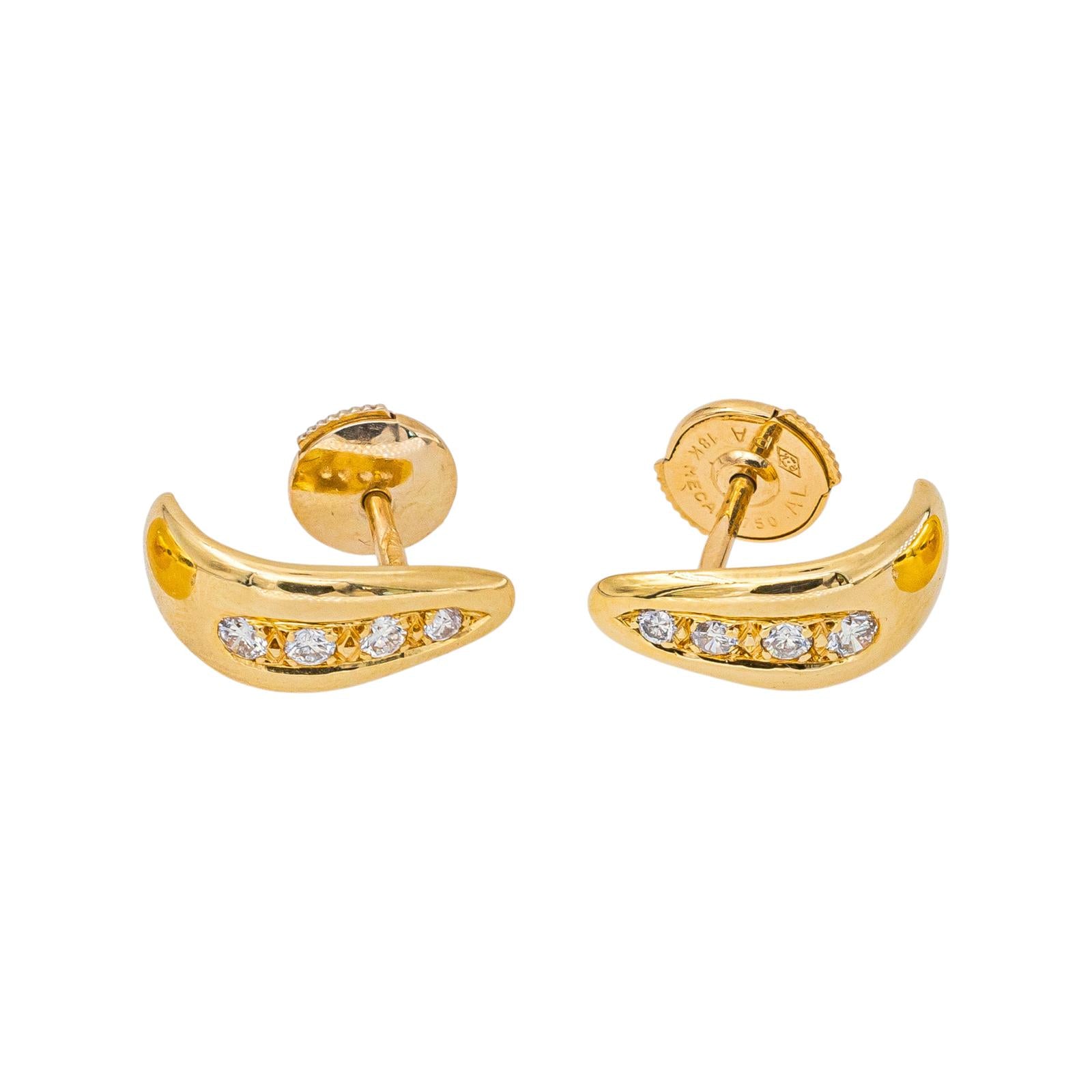 Boucles d'oreilles Dormeuses Or jaune Diamant