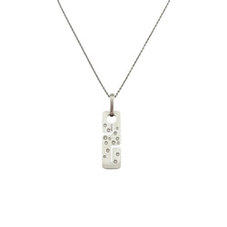 Collier Pendentif DINH VAN "Seventies" en or blanc et diamants