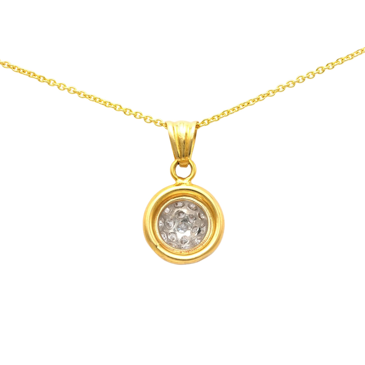 Pendentif en or jaune et diamants