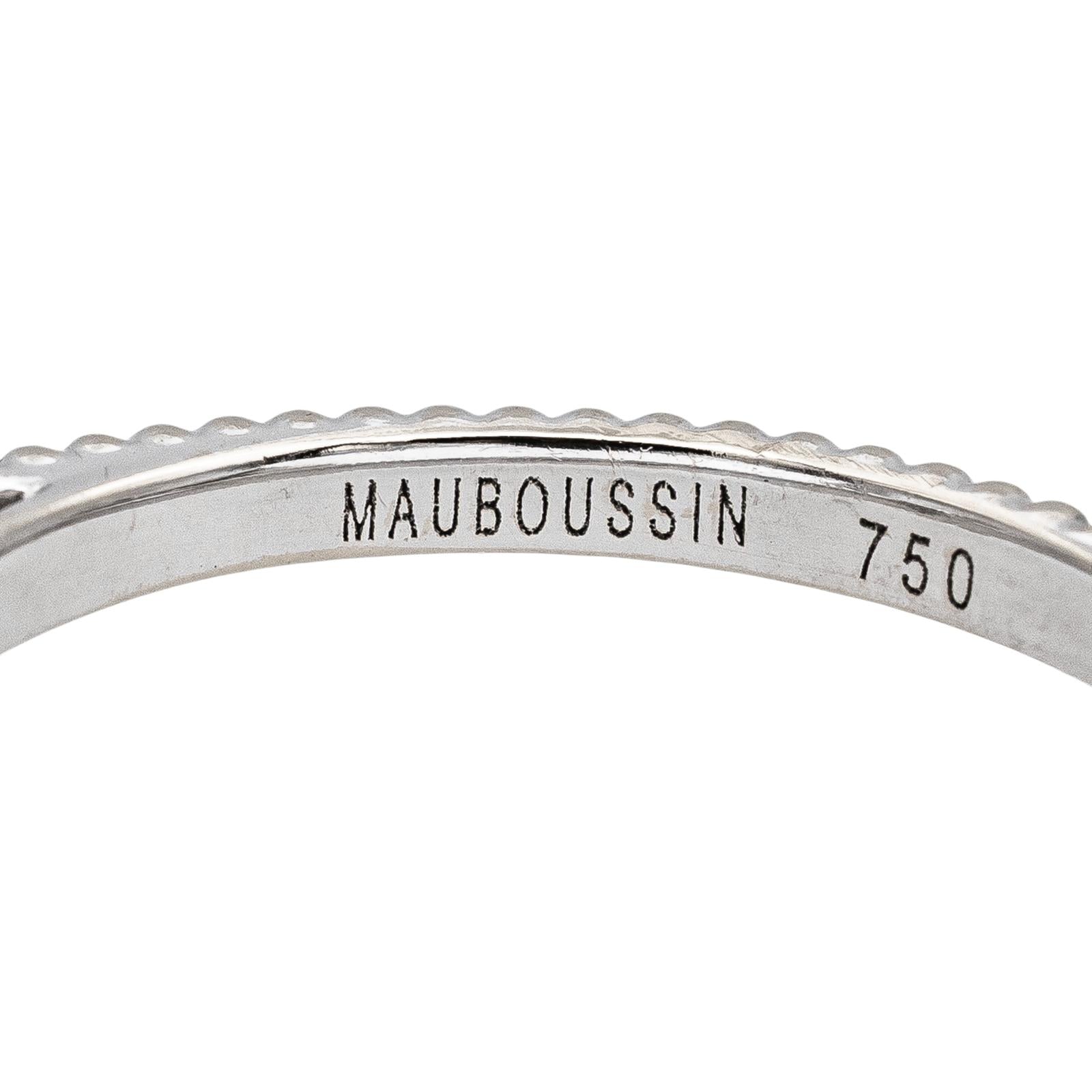 Mauboussin Bague Solitaire Fan du premier jour Or blanc Diamant