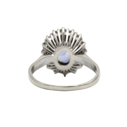 Bague Marguerite en or blanc, or jaune, saphir et diamants