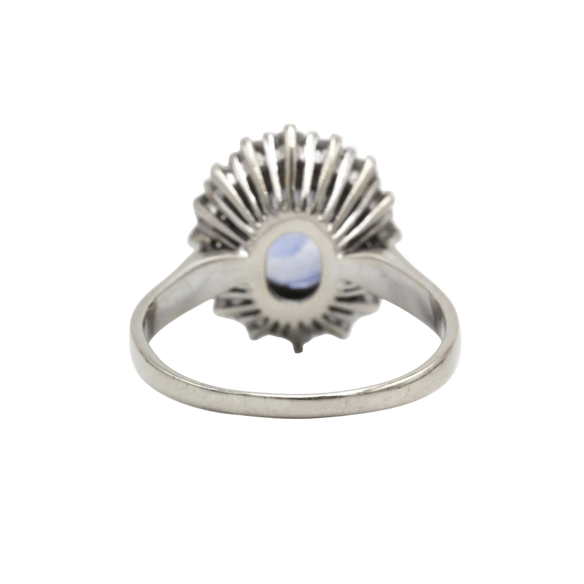 Bague Marguerite en or blanc, or jaune, saphir et diamants