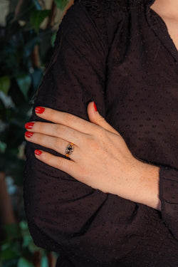 Bague Or jaune Saphir