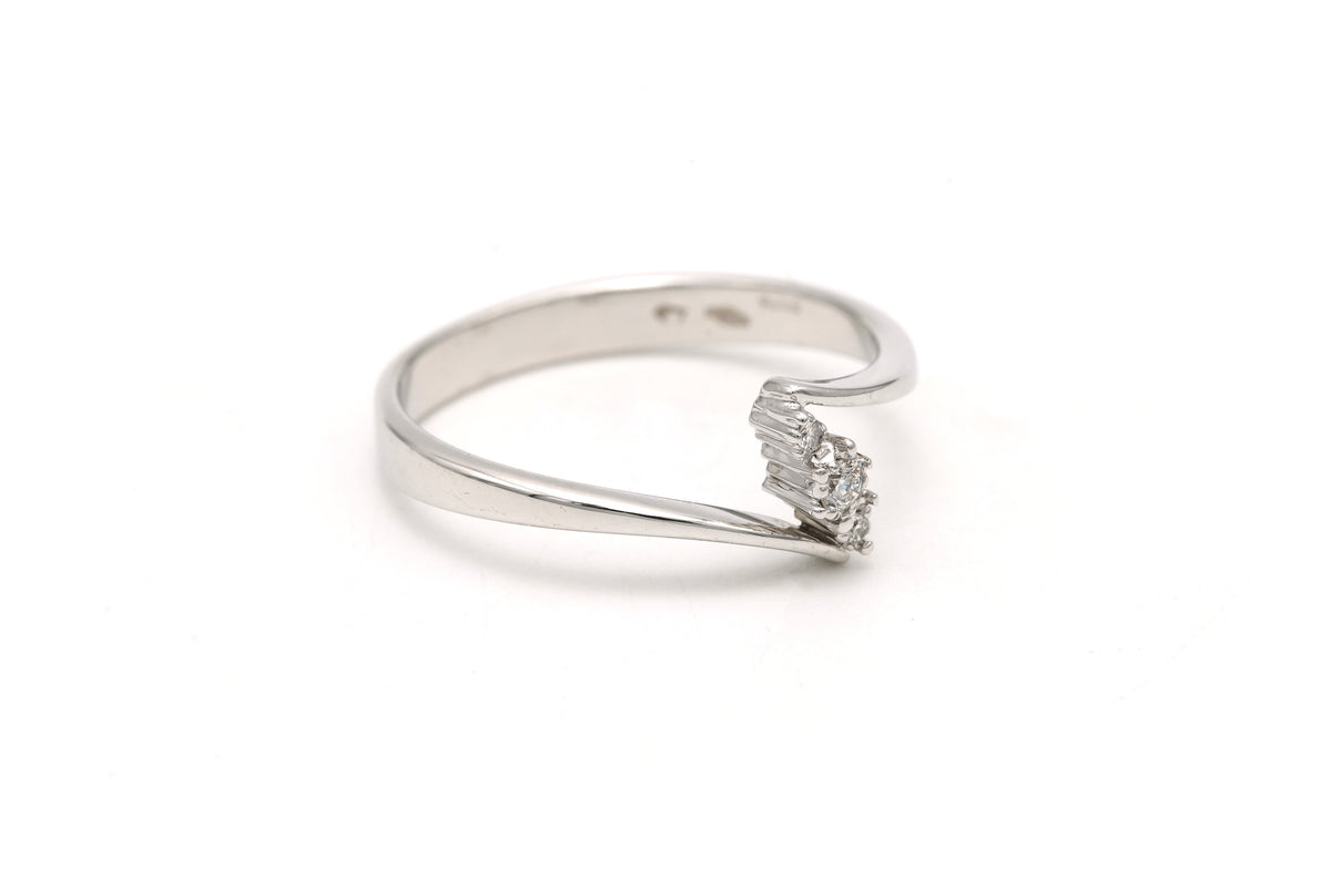 Bague Toi & Moi en or blanc et diamants