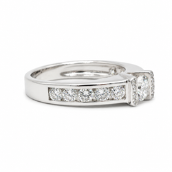 Bague Bandeau en or blanc et diamants