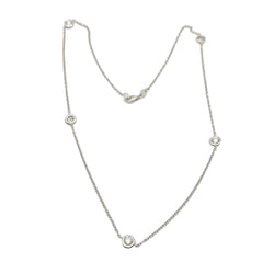 Collier Chaîne en or blanc et diamants