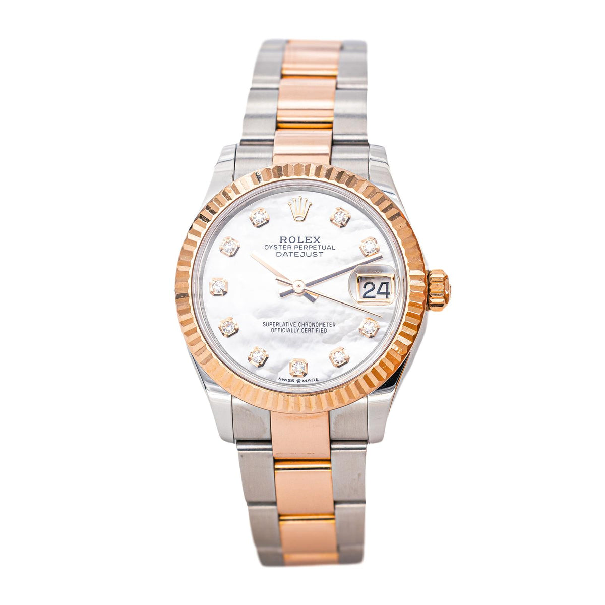 Rolex Montre Datejust Or rose Nacre