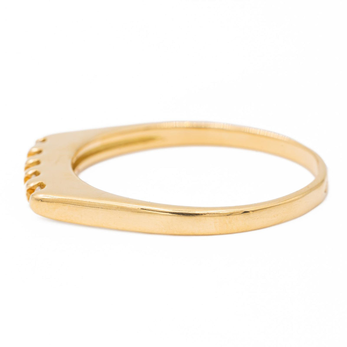 Bague Demi alliance Or jaune  Diamant