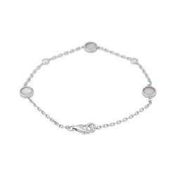 Bracelet Maille forçat Or blanc Nacre