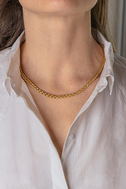 Collier Maille tressée Or jaune