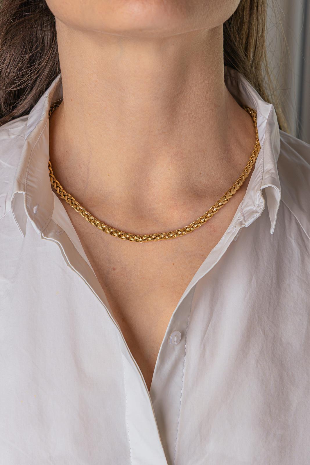 Collier Maille tressée Or jaune