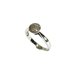 Bague en or blanc et diamants