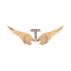 Broche en or jaune, argent et diamants