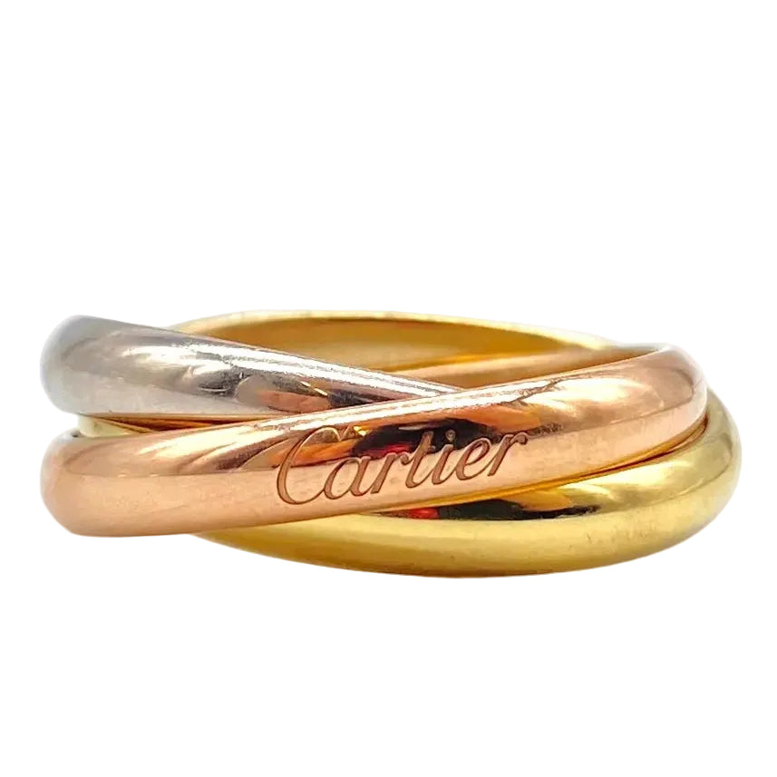 Bague Alliance CARTIER "Trinity" en or blanc, or jaune et or rose
