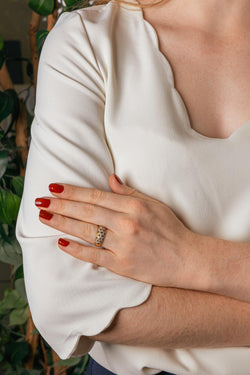 Bague Jonc Or jaune Saphir