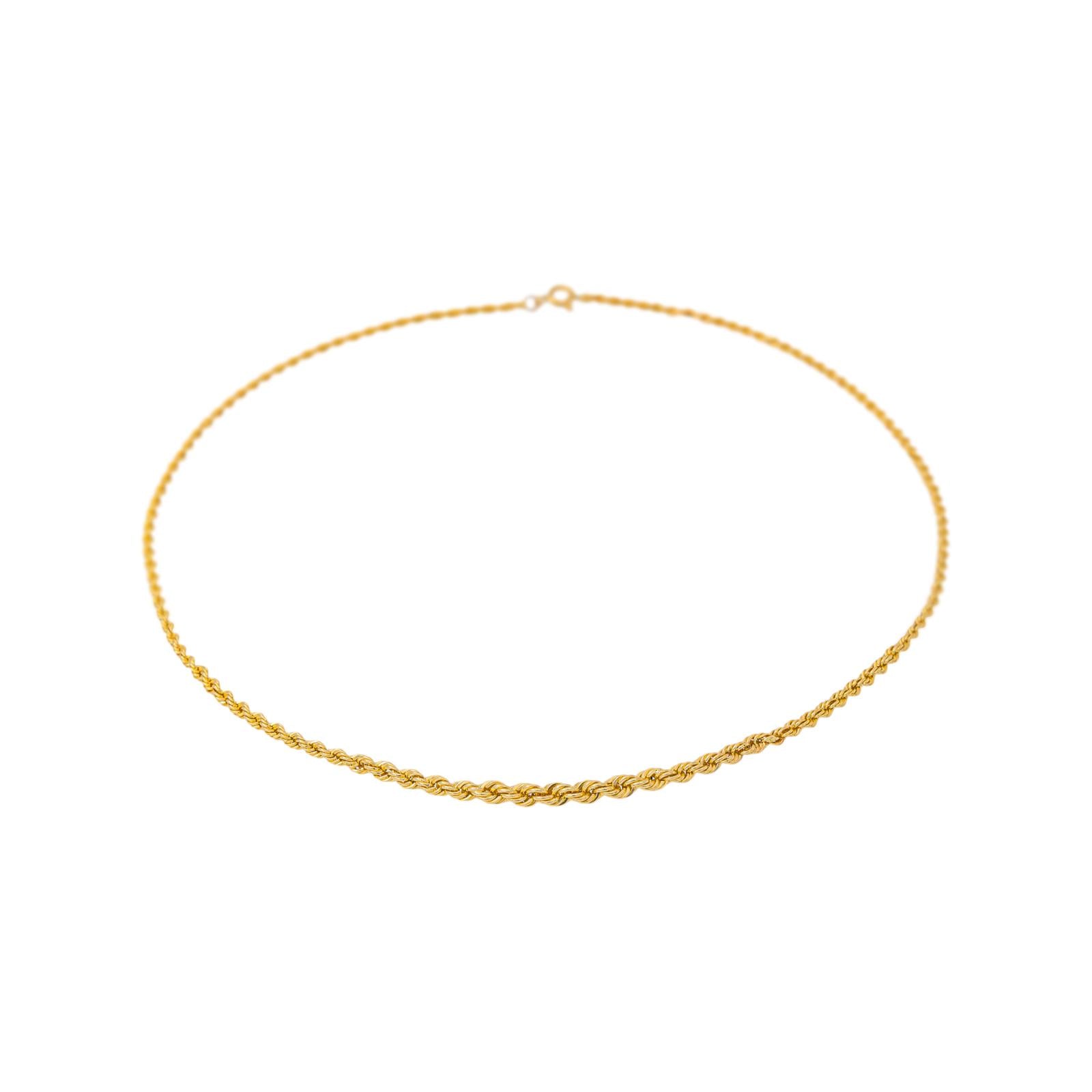 Collier Maille Corde Or jaune