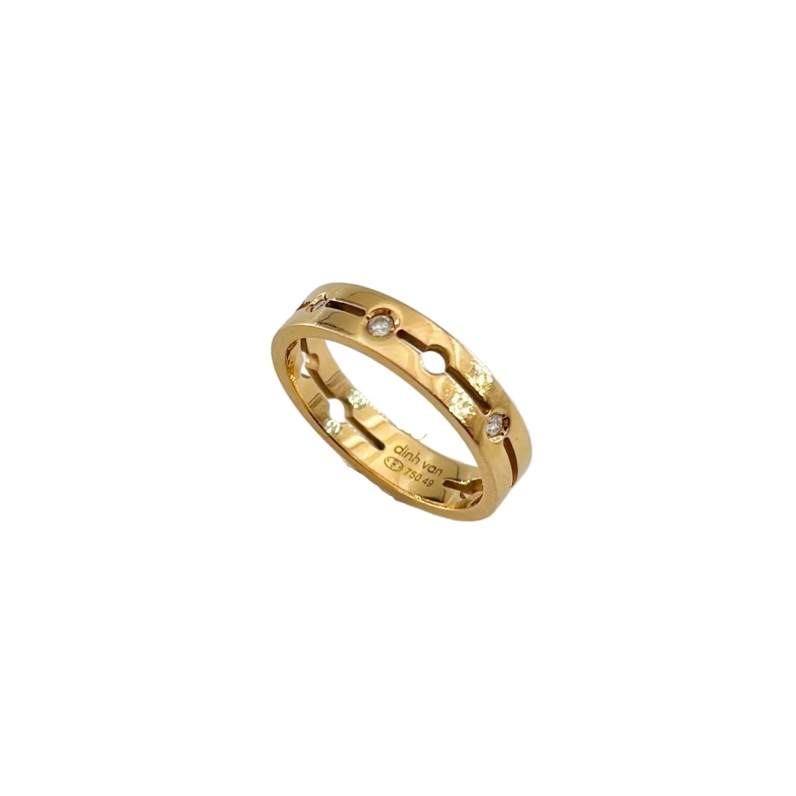 Bague DINH VAN "Pulse" PM en or rose et diamants