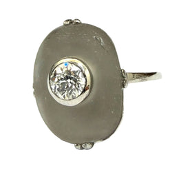 Bague Solitaire en platine et diamant