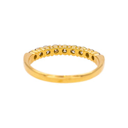 Bague Demi-alliance  Or jaune Diamant