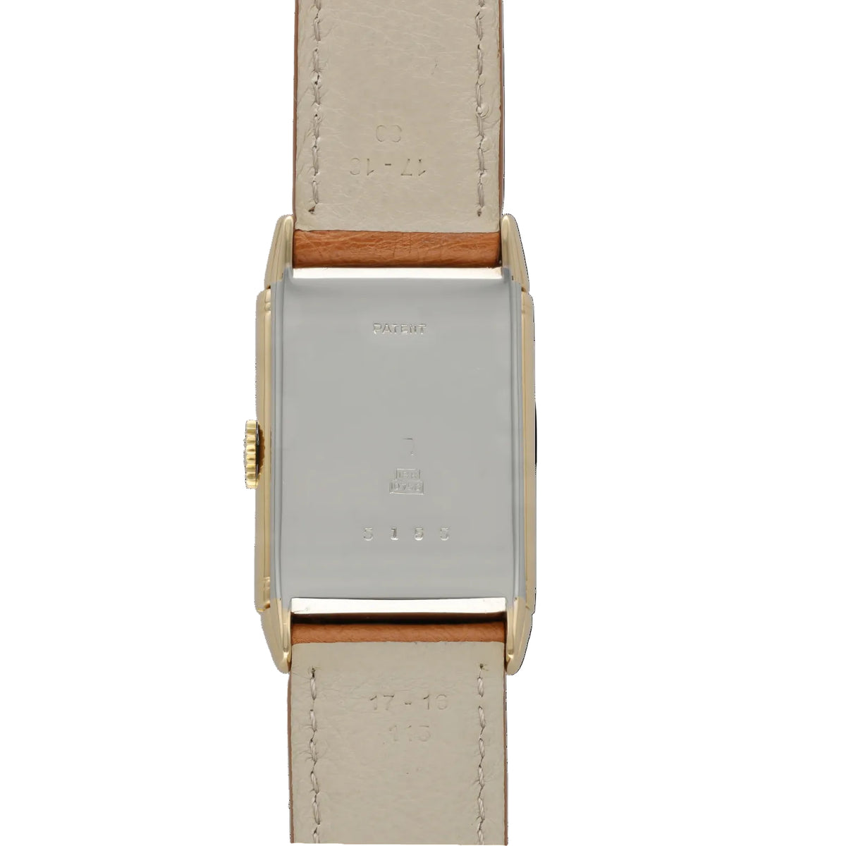 Montre JAEGER LECOULTRE "Reverso Vintage" en or blanc, or jaune et cuir