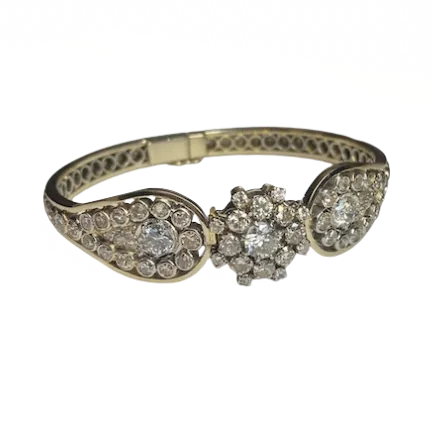 Bracelet en or blanc et diamants