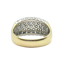 Bague Bandeau en or blanc, or jaune et diamants