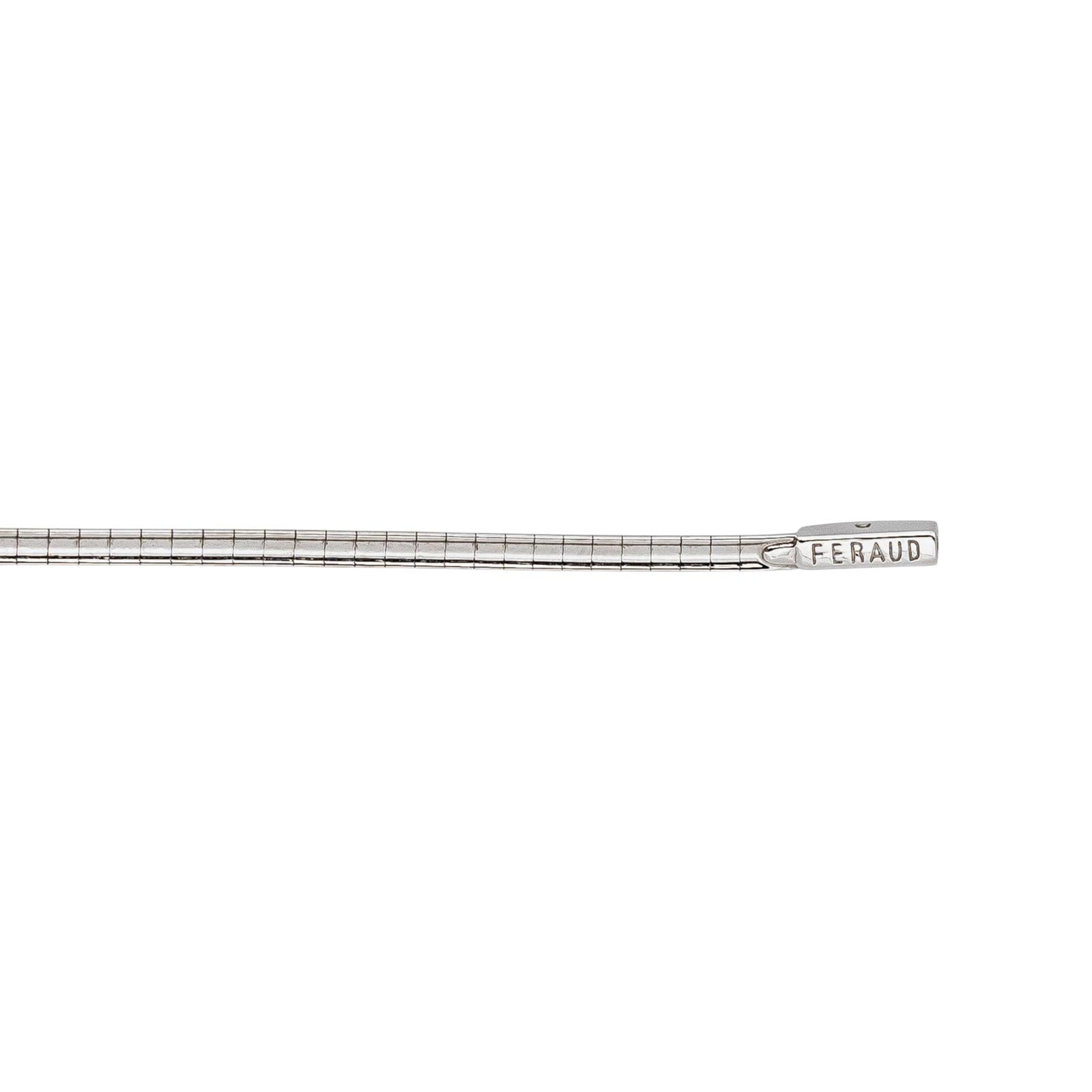 Collier Or blanc Saphir rose