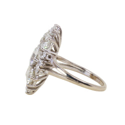 Bague Marquise en or blanc et diamants
