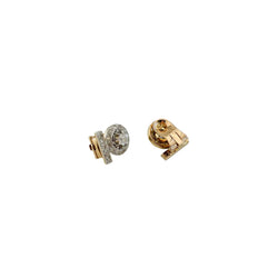 Boucles d'oreilles Clips Art Déco en platine, or jaune et diamants