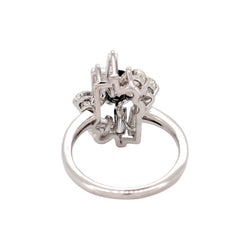 Bague Cocktail en or blanc, saphir et diamants