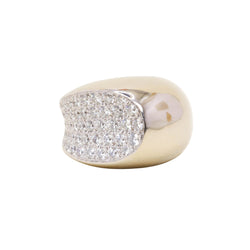 Bague Jonc FRED "Candy" en or blanc et diamants